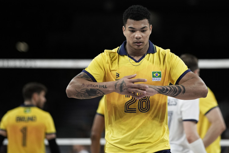 Partida entre Brasil x Italia pela primeira rodada do vôlei masculino nos Jogos Olímpicos de Paris 2024