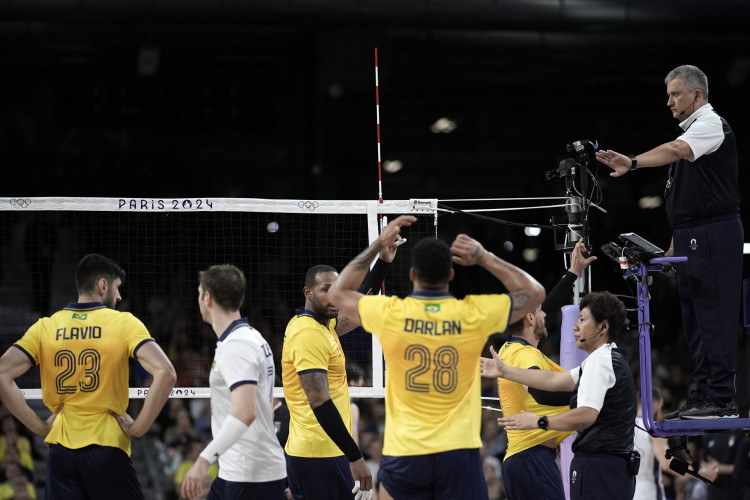 Partida entre Brasil x Italia pela primeira rodada do vôlei masculino nos Jogos Olímpicos de Paris 2024