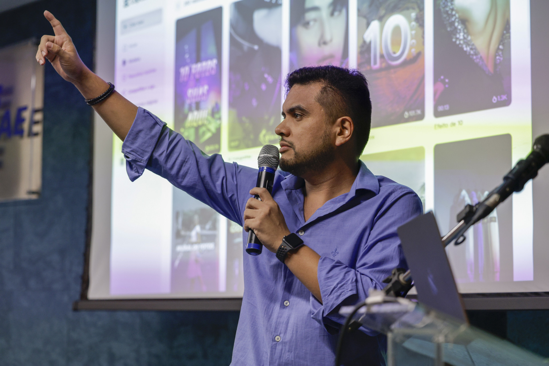 ￼W. Gabriel apresentou ferramentas de IA que podem ser usadas por microempresas (Foto: FCO FONTENELE)