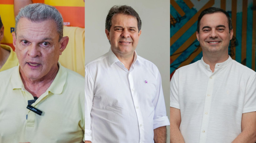 Eleições 2024: Sarto (PDT), Evandro (PT) e Wagner (União Brasil) são alguns dos representantes de seus partidos