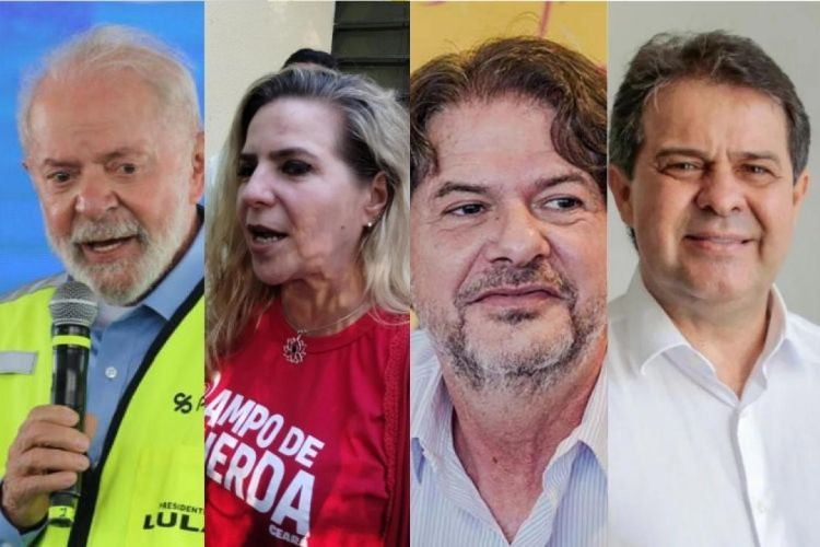 Presidente Lula, deputada federal Luizianne Lins, senador Cid Gomes e deputado estadual Evandro Leitão