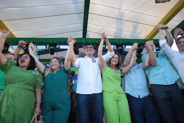 CAUCAIA-CE, BRASIL, 04-08-2024: Convenção de lançamento de Naumi, candidato a prefeito de Caucaia pelo PSD.  (foto: Fabio Lima/ OPOVO)