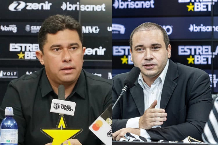 João Paulo Silva, presidente do Ceará, e Haroldo Martins, diretor de futebol