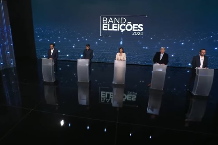 Candidatos a prefeito de São Paulo em debate da Band