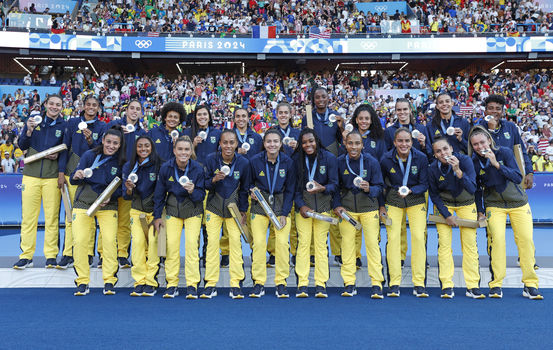 O time com maior número de atletas assumidos em Paris-2024 foi a seleção brasileira feminina de futebol: são pelo menos 8 lésbicas ou bissexuais (Foto: Rafael Ribeiro/CBF)