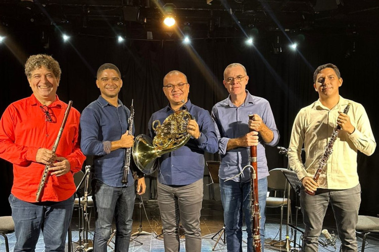 Quinteto de Sopros Alberto Napomuceno se apresenta Escola Pública de Música 