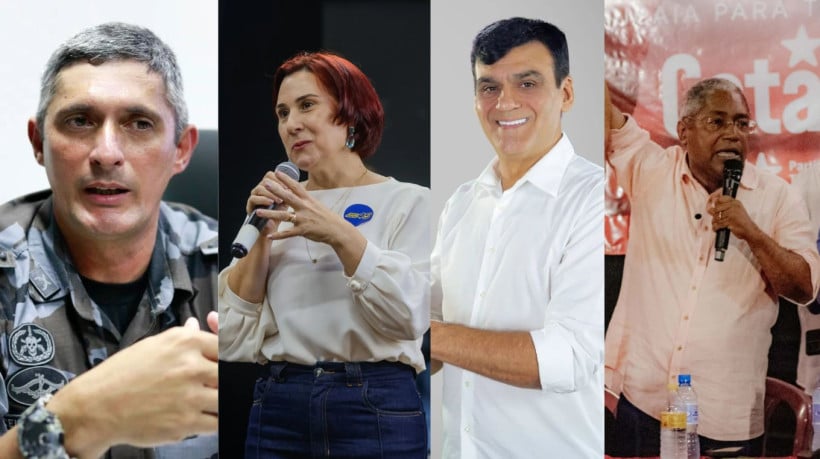 Candidatos a prefeito de Caucaia, Coronel Aginaldo, Emilia Pessoa, Naumi Amorim e Waldemir Catanho