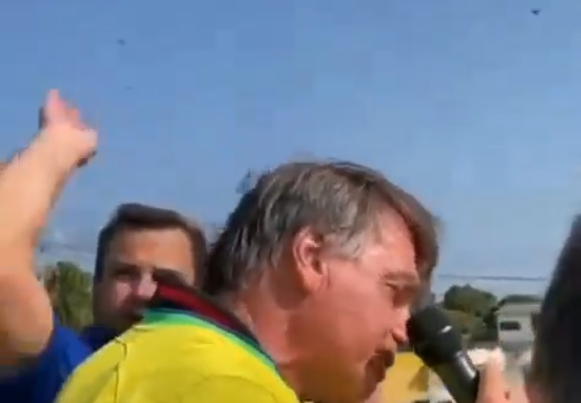 Abelhas avançam sobre Bolsonaro e interrompem discurso (Foto: Reprodução/vídeo/X)