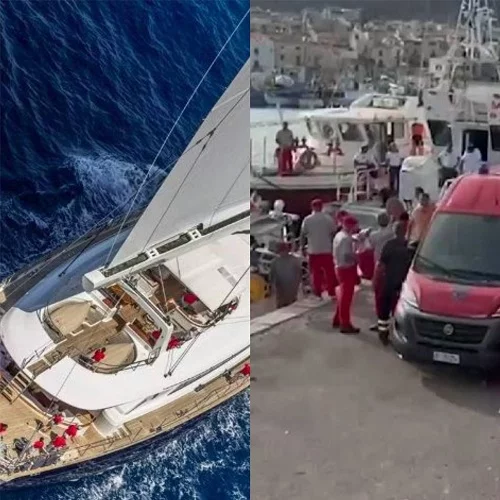 Tragédia no Mar Mediterrâneo: um luxuoso iate afundou na costa da Sicília, Itália, após ser atingido por um tornado considerado raro na localidade.