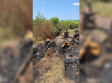 Solo cedeu enquanto trabalhador tentava desatolar veículo 