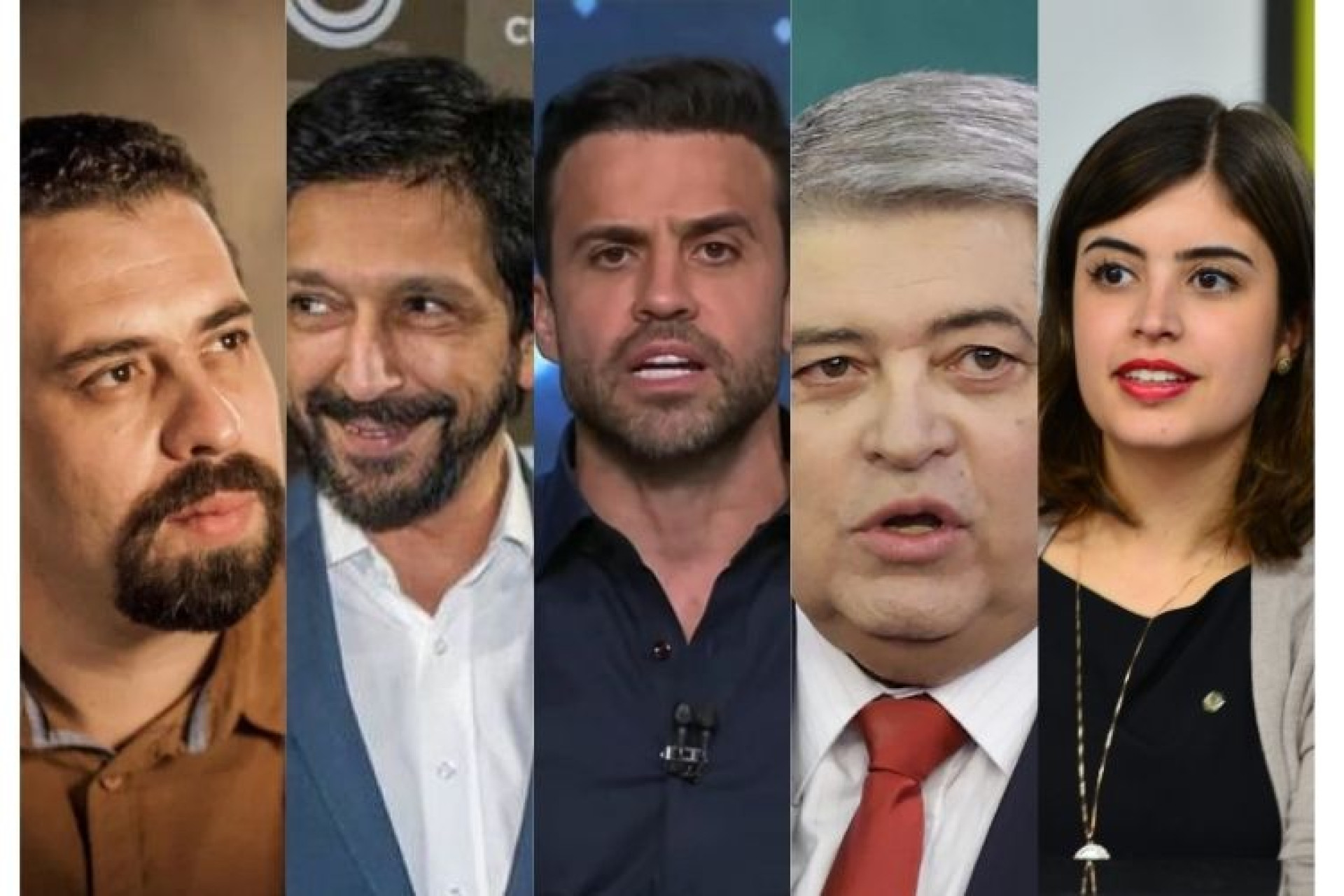 São candidatos à Prefeitura de São Paulo: Guilherme Boulos, Ricardo Nunes, Pablo Marçal, José Luiz Datena,Tabata Amaral e Marina Helena (Foto: Montagem/O POVO)