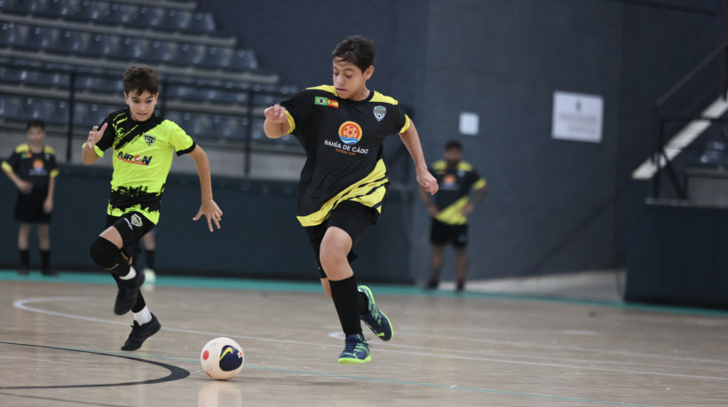 Amistoso da categoria Sub-14 no Bahía de Cádiz Futsal Cup 2024. 