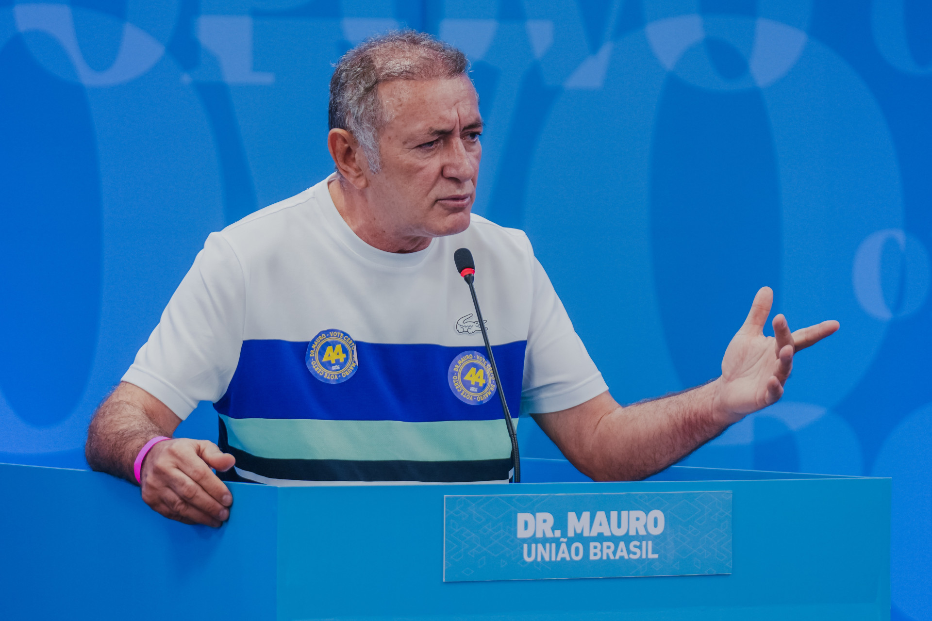 FORTALEZA, CEARÁ, 29-08-2024: Debates O Povo com candidatos da cidade Eusébio. Na foto, o candidato Dr. Mauro. (Foto: Fernanda Barros / O Povo) (Foto: FERNANDA BARROS)