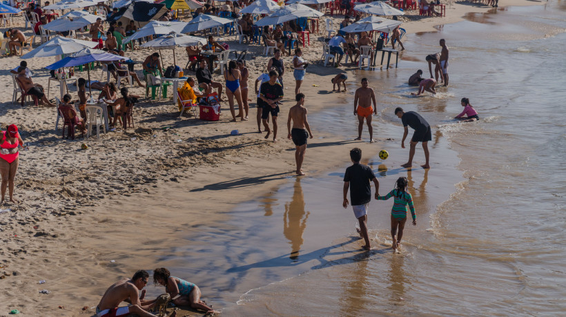 FORTALEZA-CE, BRASIL, 01-09-2024: Movimentação na Praia dos Crush