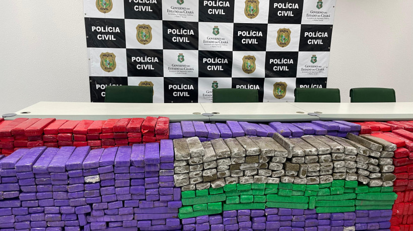 Mais de 1,2 tonelada de maconha foi apreendida no município de Aquiraz, na Região Metropolitana de Fortaleza (RMF)