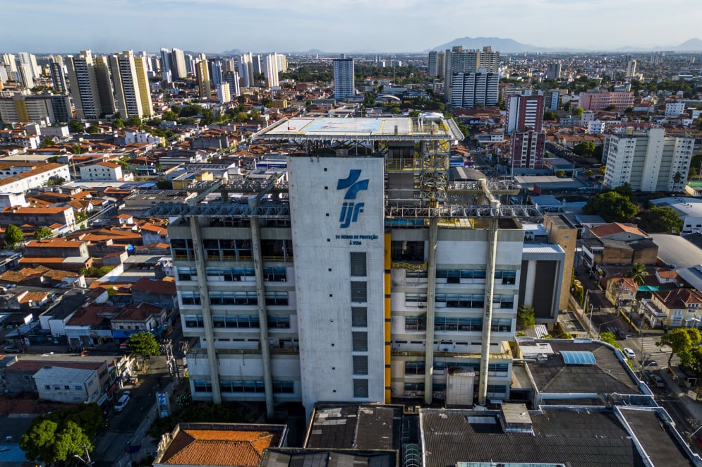 Imagens aéreas do hospital IJF, no Centro de Fortaleza(Foto: FCO FONTENELE)