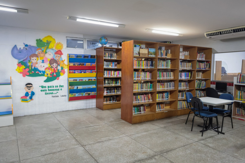 Nos Colegio Master o hábito de leitura é ensinado desde os anos iniciais e a biblioteca fica à disposição de todos(Foto: AURÉLIO ALVES)