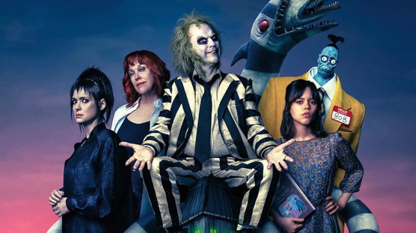 Com Michael Keaton, Winona Ryder, Jenna Ortega e Willem Dafoe, 