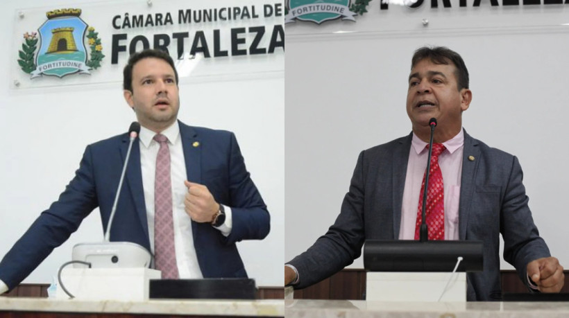 Os vereadores de Fortaleza, Léo Couto (PSB) e Ronivaldo Maia (PSD)