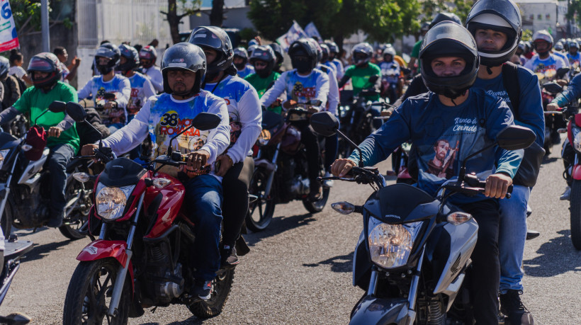  38º Motorromaria de Fortaleza a Canindé ocorre neste domingo, 15 (Foto: Fernanda Barros/O Povo)