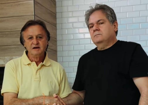 O prefeito de Quixeramobim Cirilo Pimenta e o deputado estadual Osmar Baquit em publicação nas redes sociais