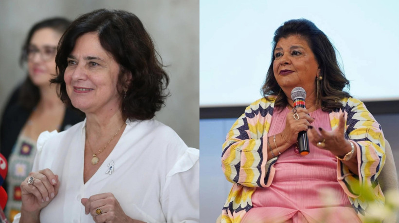 A ministra Nísia Trindade, da Saúde, e a empresária Maria Luiza Trajano