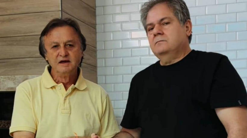 O prefeito de Quixeramobim Cirilo Pimenta e o deputado estadual Osmar Baquit em publicação nas redes sociais