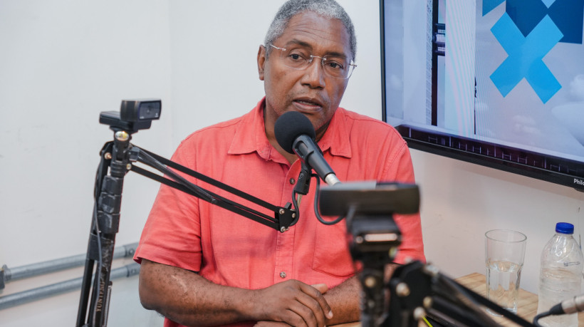 FORTALEZA, CEARÁ, 17-09-2024: Jogo Político apresente sabatina com o candidato à prefeitura de Caucaia, Waldemir Catanho. (Foto: Fernanda Barros / O Povo)