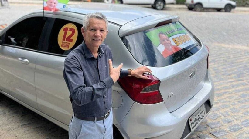 Vice-presidente da Câmara Municipal de Guaramiranga, o vereador César Gomes