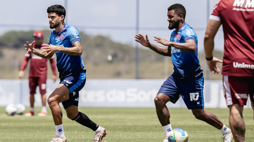 Elenco do Bahia durante treinamento no CT Evaristo de Macedo