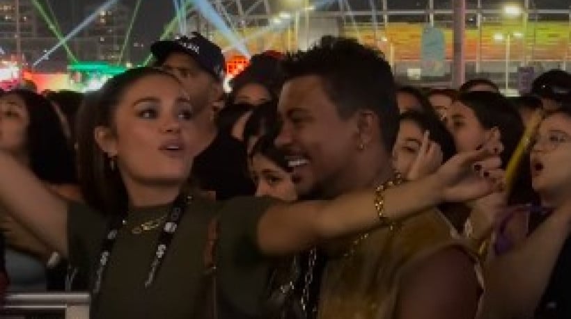 Sophie Charlotte e Xamã curtem show de Duda Beat no Rock in Rio. Casal se aproximou durante gravação da novela Renascer 