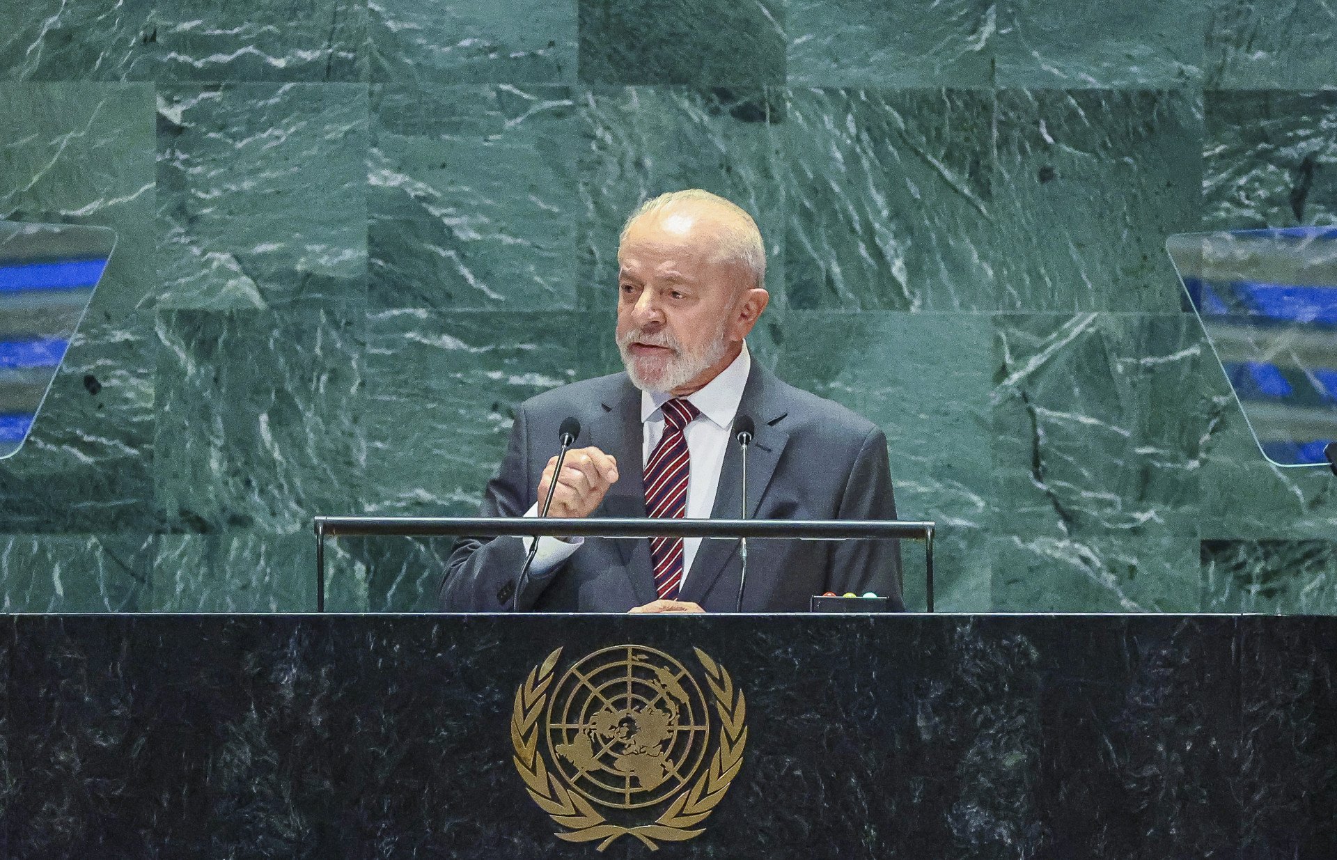 ￼LULA discursou na sede 
da ONU, em Nova York (Foto: Ricardo Stuckert/Presidência da República)