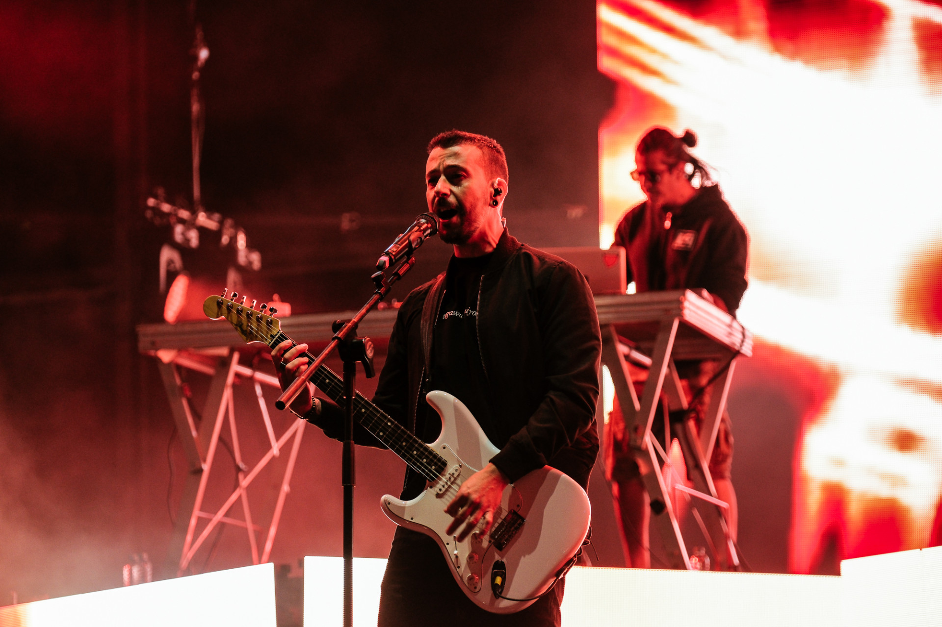 A banda Hybrid Theory, um dos principais tributos 
ao Linkin Park, estreou no Rock In Rio Lisboa em 2024 (Foto: Sara Hawk/Divulgação)