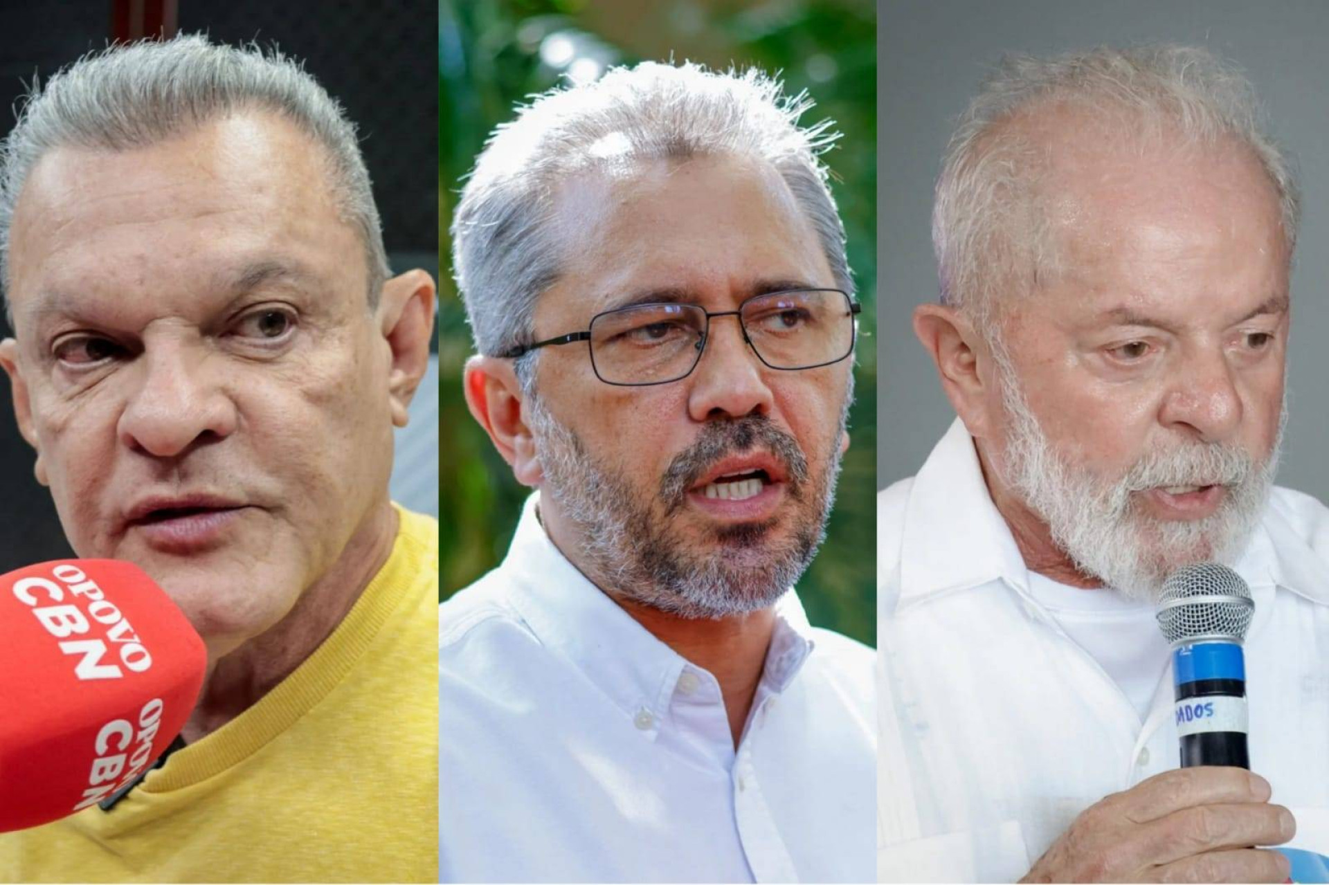 Pesquisa Datafolha Fortaleza questionou os eleitores da Capital sobre a avaliação das gestões de José Sarto, Elmano de Freitas e Lula (Foto: Samuel Setubal/Aurélio Alves/Aurélio Alves)