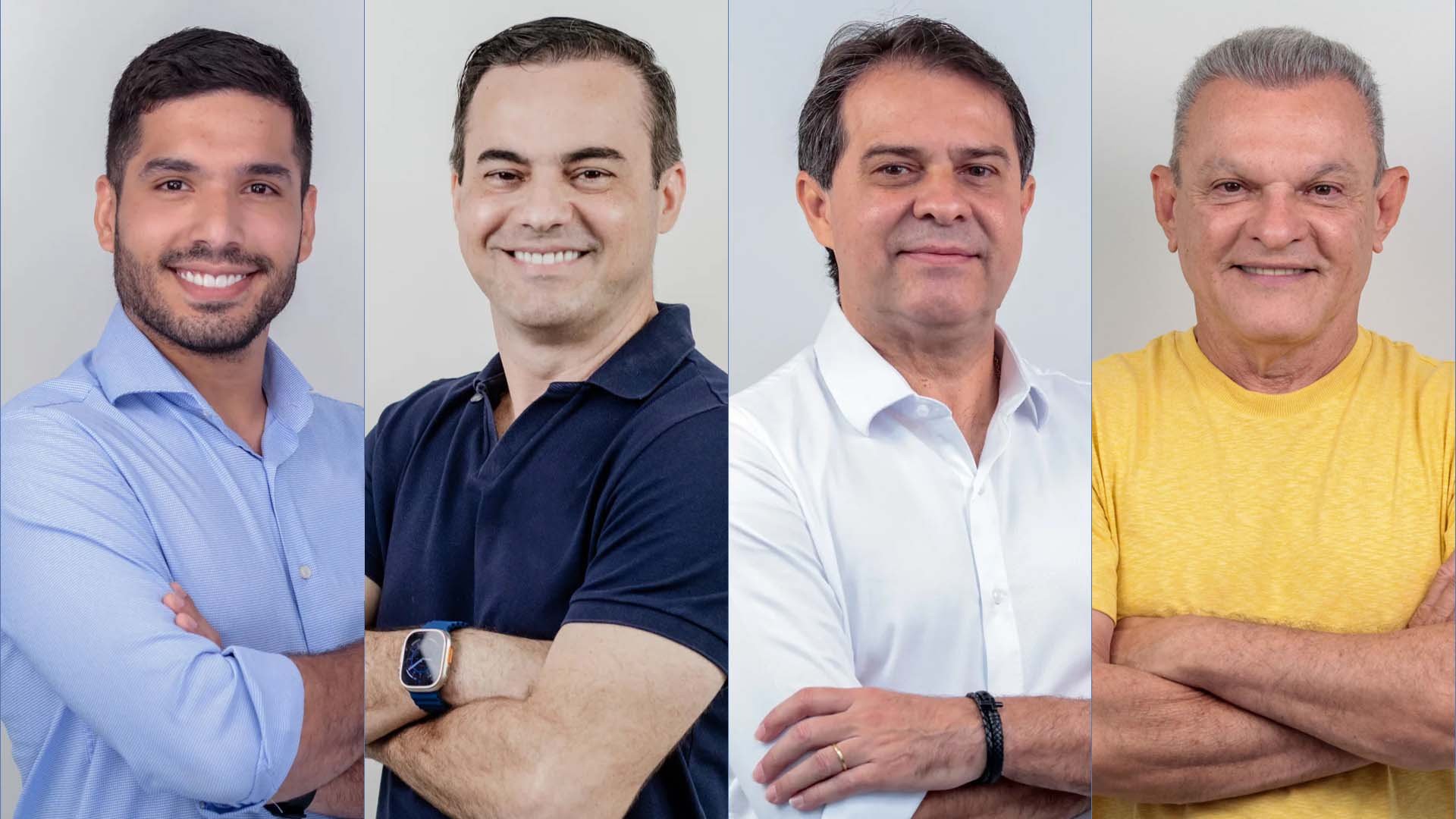 ￼ANDRÉ Fernandes, Capitão Wagner, Evandro Leitão e José Sarto (Foto: Montagem O POVO)