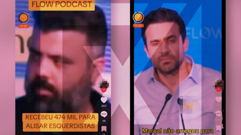 É enganosa a afirmação de Pablo Marçal (PRTB) de que o Grupo Flow, responsável pelo Flow Podcast, teria recebido R$ 474 mil da Prefeitura de São Paulo