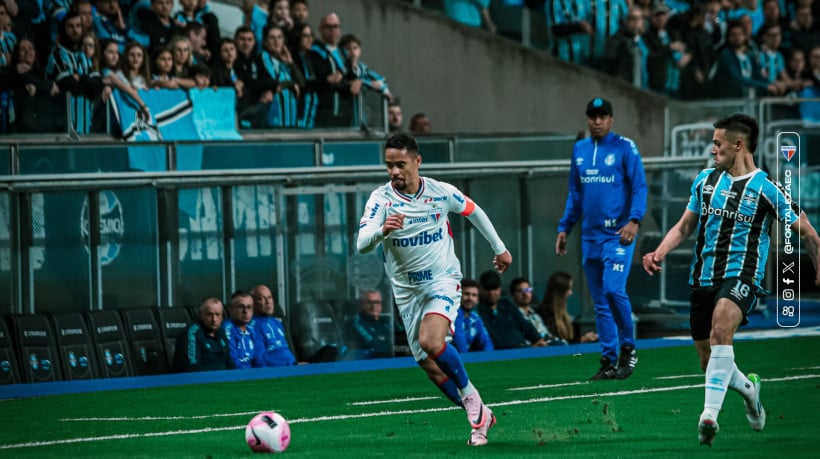 Yago Pikachu, do Fortaleza, durante partida contra o Grêmio