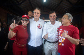 Votação de Fernando Santana com a presença de Camilo Santana em Juazeiro do Norte - 06.10.24 - Eleições Primeiro Turno 2024