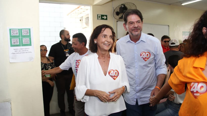 Izolda Cela (PSB) e Cid Gomes (PSB)