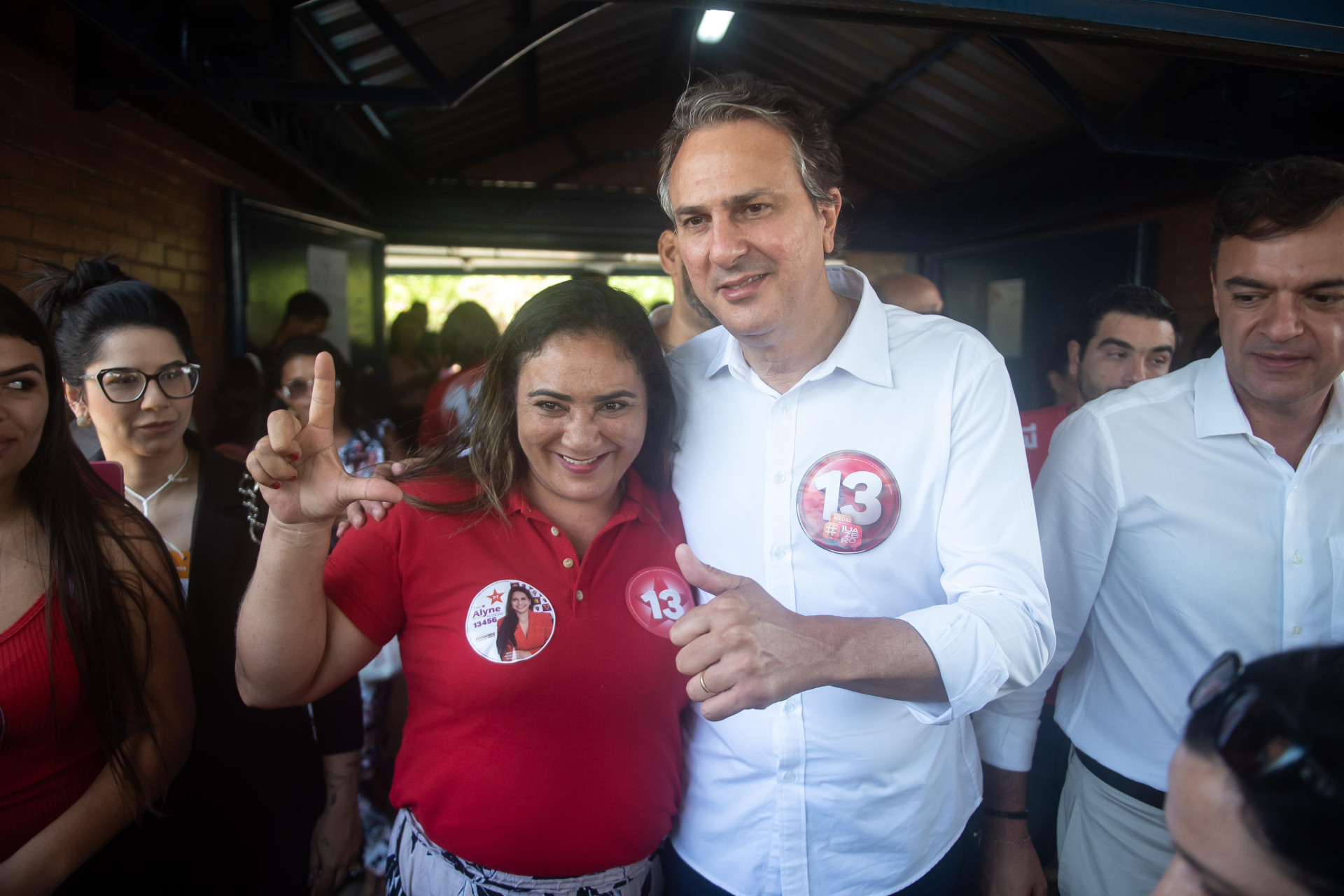 Votação de Fernando Santana com a presença de Camilo Santana em Juazeiro do Norte - 06.10.24 - Eleições Primeiro Turno 2024 (Foto: JORGE VITOR/ESPECIAL PARA O POVO)