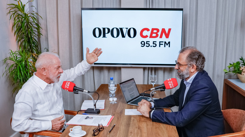 Lula foi entrevistado por Jocélio leal na rádio O POVO CBN