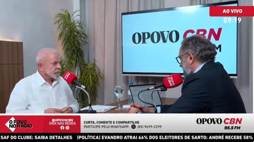 Lula concedeu entrevista a Jocélio Leal, na rádio O POVO CBN