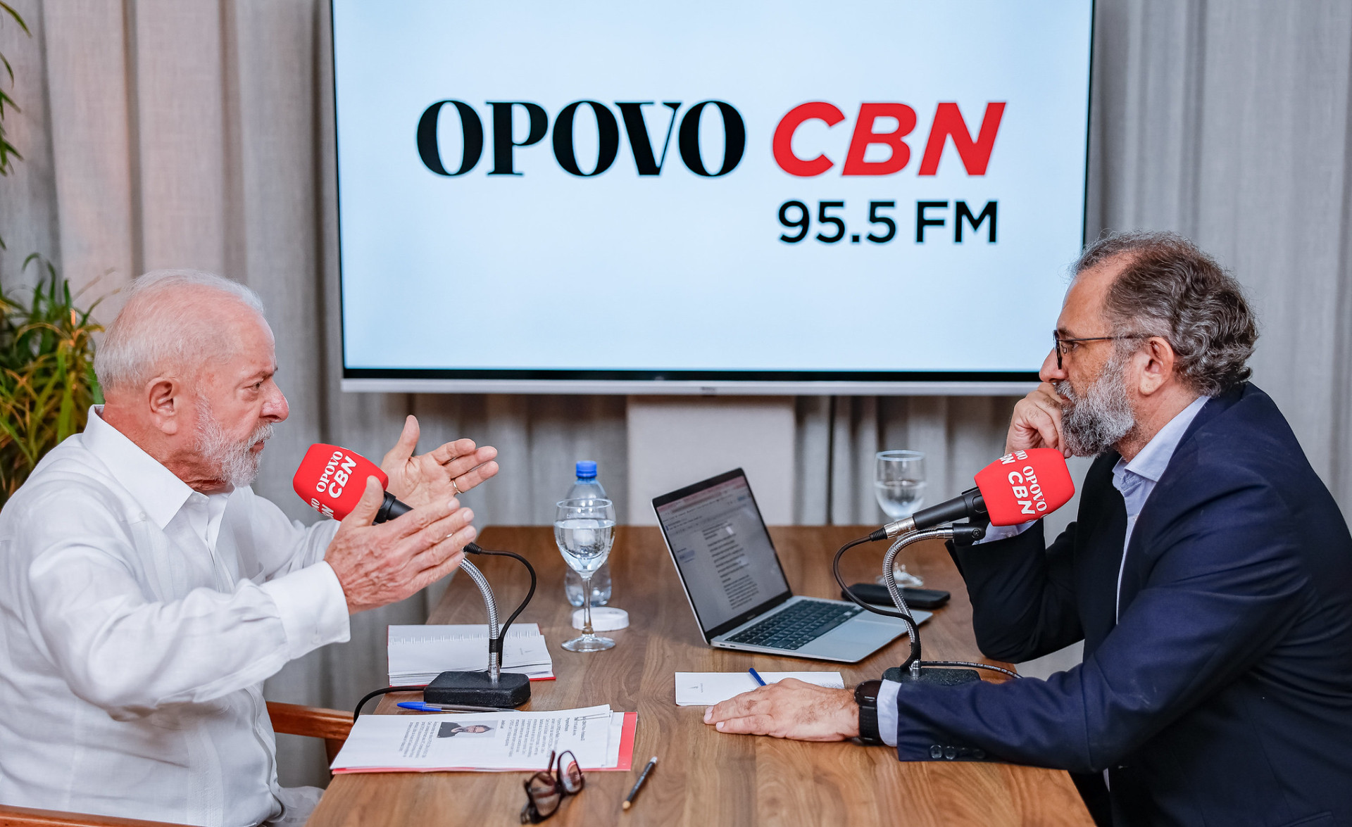 Lula em entrevista a Jocélio Leal, na rádio O POVO CBN (Foto: Ricardo Stuckert / PR
)