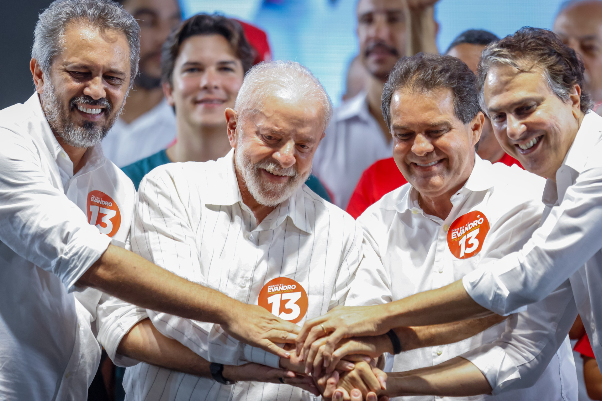 FORTALEZA, CEARÁ,  BRASIL- 11.10.2024: Lula faz comício na Praça do Ferreira para Evandro Leitão, para ajudar no segundo turno na prefeitura. (Foto: Aurélio Alves/O POVO) (Foto: AURÉLIO ALVES)