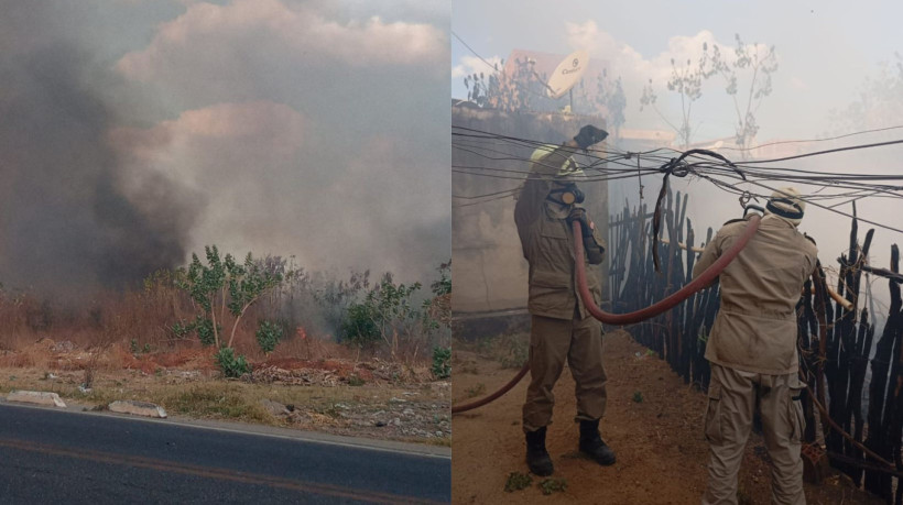 Incêndio atingiu localidade em Limoeiro do Norte, município cearense