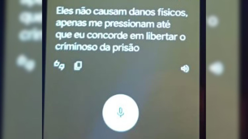 A iraniana disse à polícia que estava sendo pressionada por pessoas ligadas ao marido para retirar a ocorrência para que o homem fosse solto