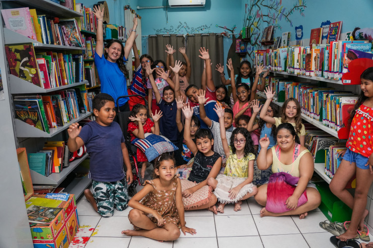 FORTALEZA-CE, BRASIL, 10-10-2024: Biblioteca comunitária Sorriso da Criança .(Foto: Fernanda Barros/ O Povo)(Foto: FERNANDA BARROS)