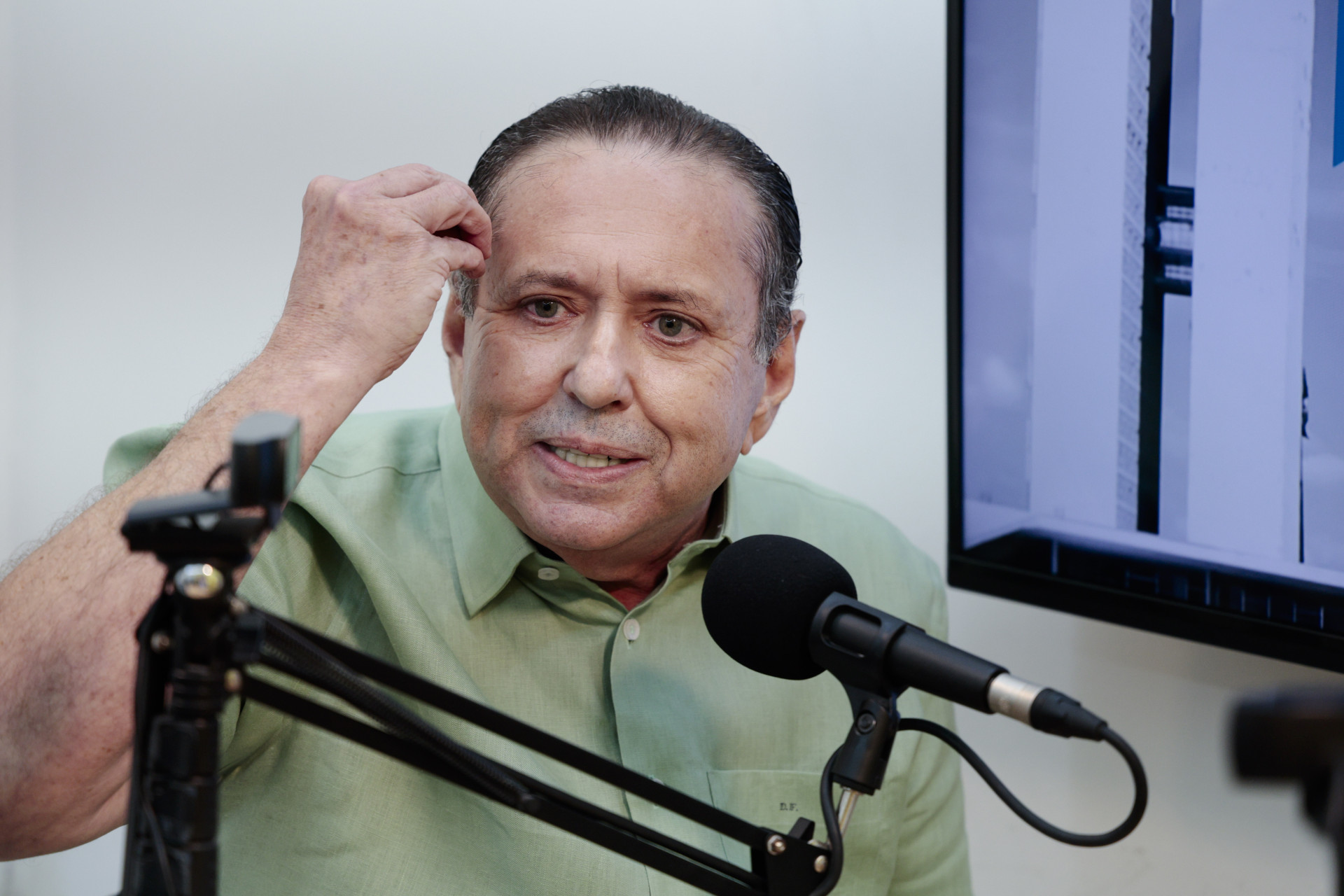 Domingos Filho (PSD) em entrevista no podcast Jogo Político do O POVO (Foto: FCO FONTENELE)