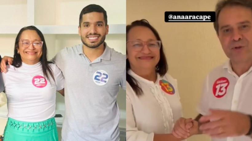 Vereadora esteve com os dois candidatos a prefeito de Fortaleza que disputam a prefeitura num curto espaço de tempo