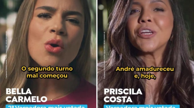 Bella Carmelo e Priscila Costa foram as vereadoras mais votadas em Fortaleza